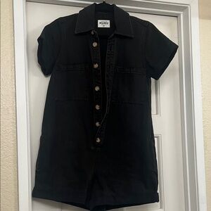 Show Me Your MuMu Black Short Sleeve Romper